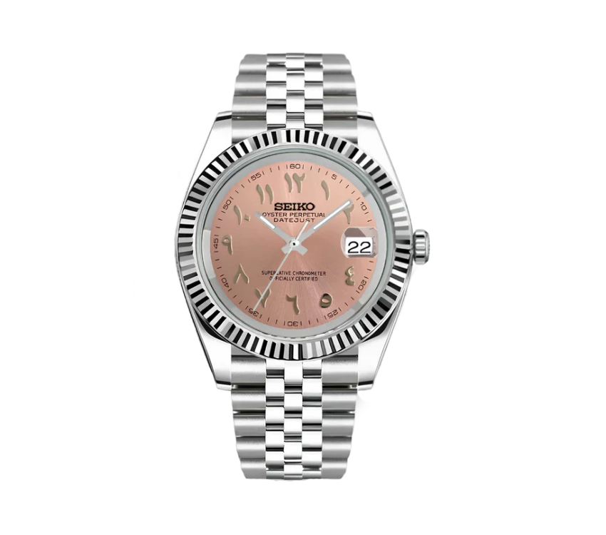 Seiko DJ Pink Arabic Dial - G-custom