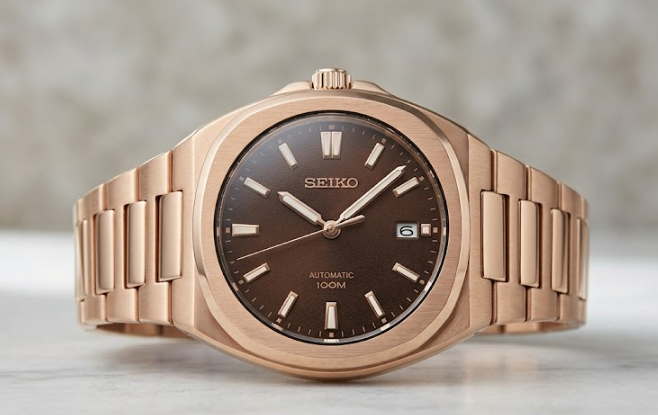 montre seiko rose gold