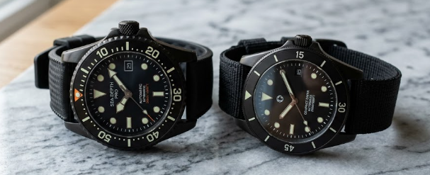 Mod Seiko Submariner lunette céramique mouvement NH35